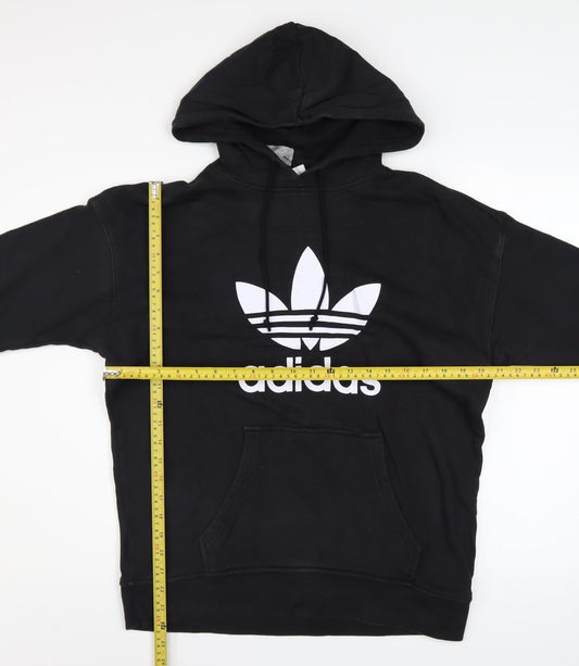 Womens UK Size 8 adidas Black Pullover Hoodie