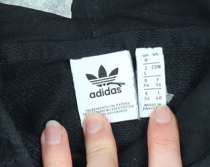 Womens UK Size 8 adidas Black Pullover Hoodie