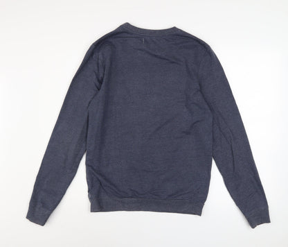 Mens UK Size S River Island Blue Pullover Sweatshirt