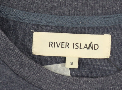 Mens UK Size S River Island Blue Pullover Sweatshirt