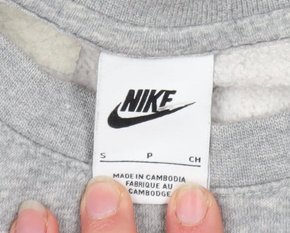 Mens UK Size S Nike Grey Pullover Sweatshirt