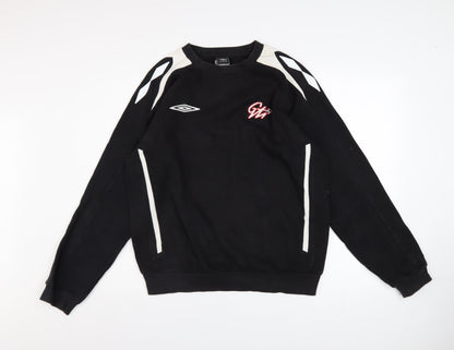 Mens UK Size M Umbro Black Pullover Sweatshirt