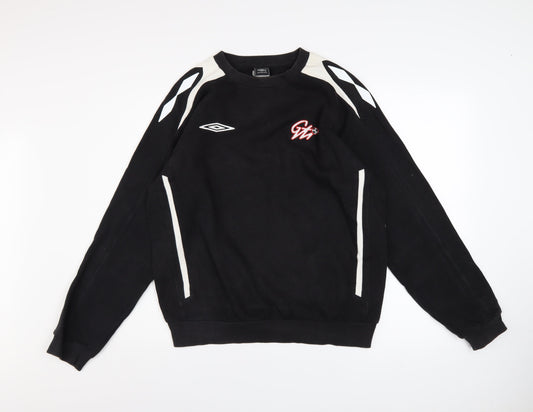 Mens UK Size M Umbro Black Pullover Sweatshirt