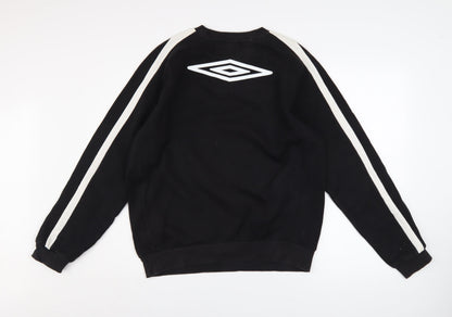 Mens UK Size M Umbro Black Pullover Sweatshirt