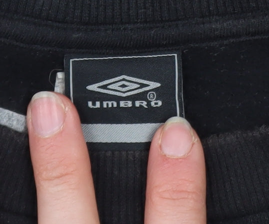 Mens UK Size M Umbro Black Pullover Sweatshirt