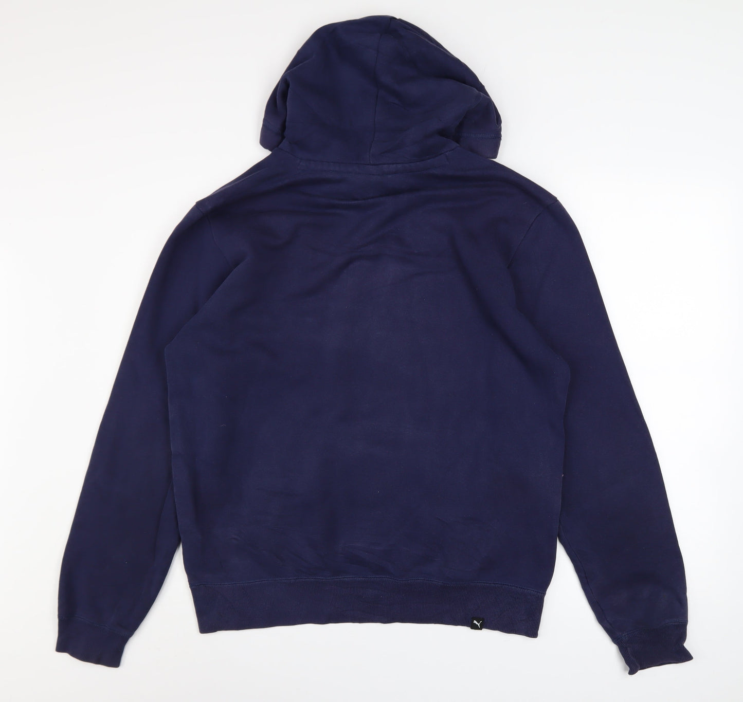 Mens UK Size M PUMA Blue Pullover Hoodie
