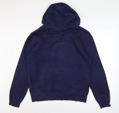 Mens UK Size M PUMA Blue Pullover Hoodie