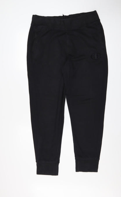 Mens UK Size L Champion Regular Fit Jogger Black Trousers