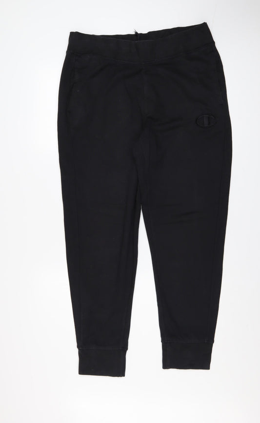Mens UK Size L Champion Regular Fit Jogger Black Trousers