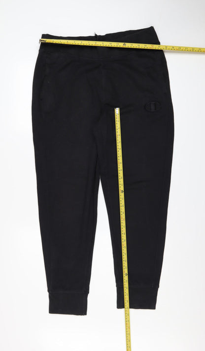 Mens UK Size L Champion Regular Fit Jogger Black Trousers