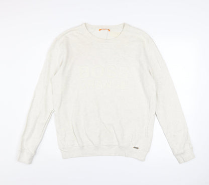 Mens UK Size M HUGO BOSS Beige Pullover Sweatshirt