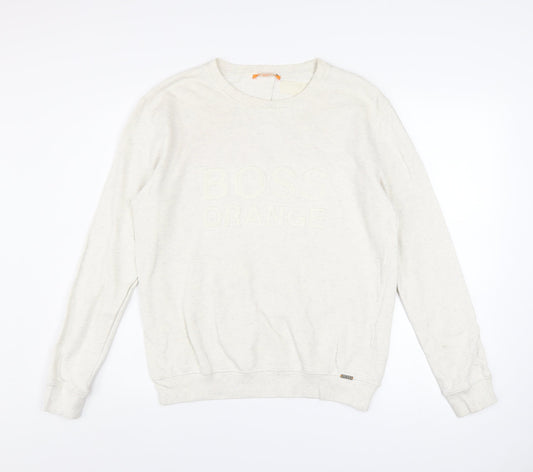Mens UK Size M HUGO BOSS Beige Pullover Sweatshirt