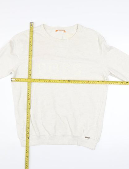 Mens UK Size M HUGO BOSS Beige Pullover Sweatshirt