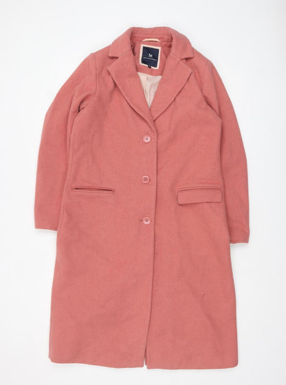Womens UK Size 10 Crew Clothing Company Pink Overcoat