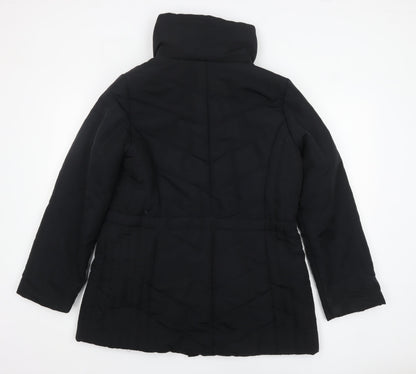 Anne Weyburn Women's Black Size 16 Mid-Length Puffer Coat