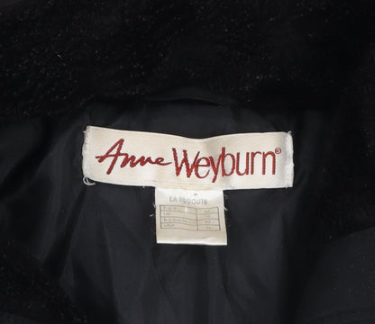 Anne Weyburn Women's Black Size 16 Mid-Length Puffer Coat
