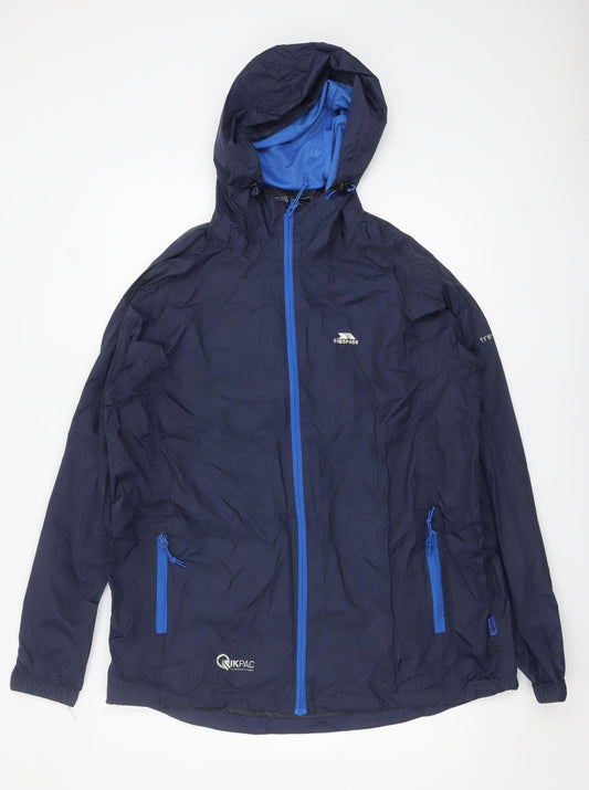 Mens UK Size XL Trespass Blue Rain Coat Jacket