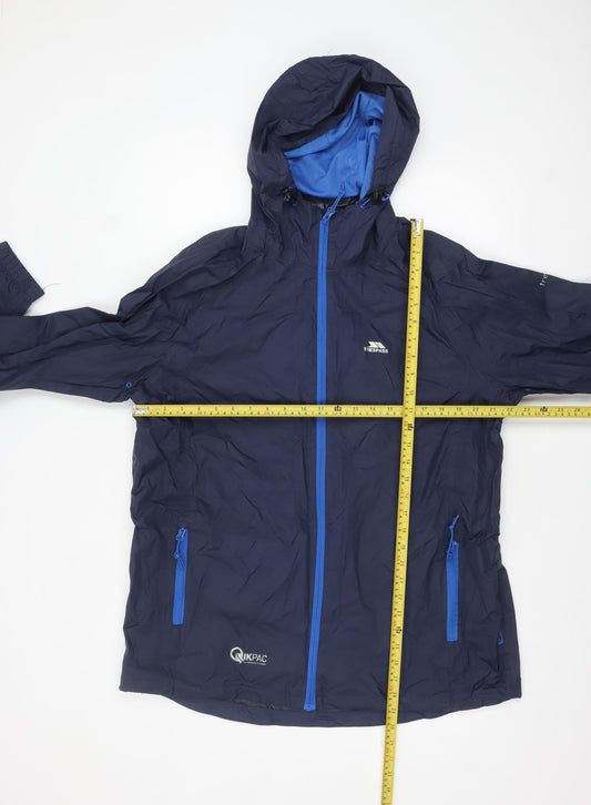 Mens UK Size XL Trespass Blue Rain Coat Jacket