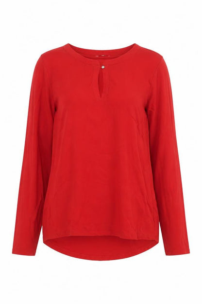 Sandwich Women's Red Long Sleeve Tunic Blouse Size L
