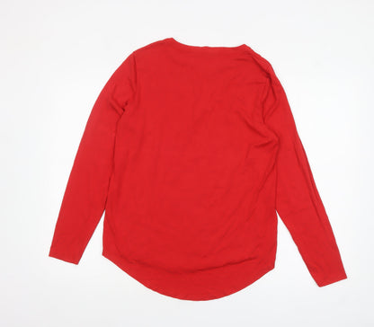 Sandwich Women's Red Long Sleeve Tunic Blouse Size L