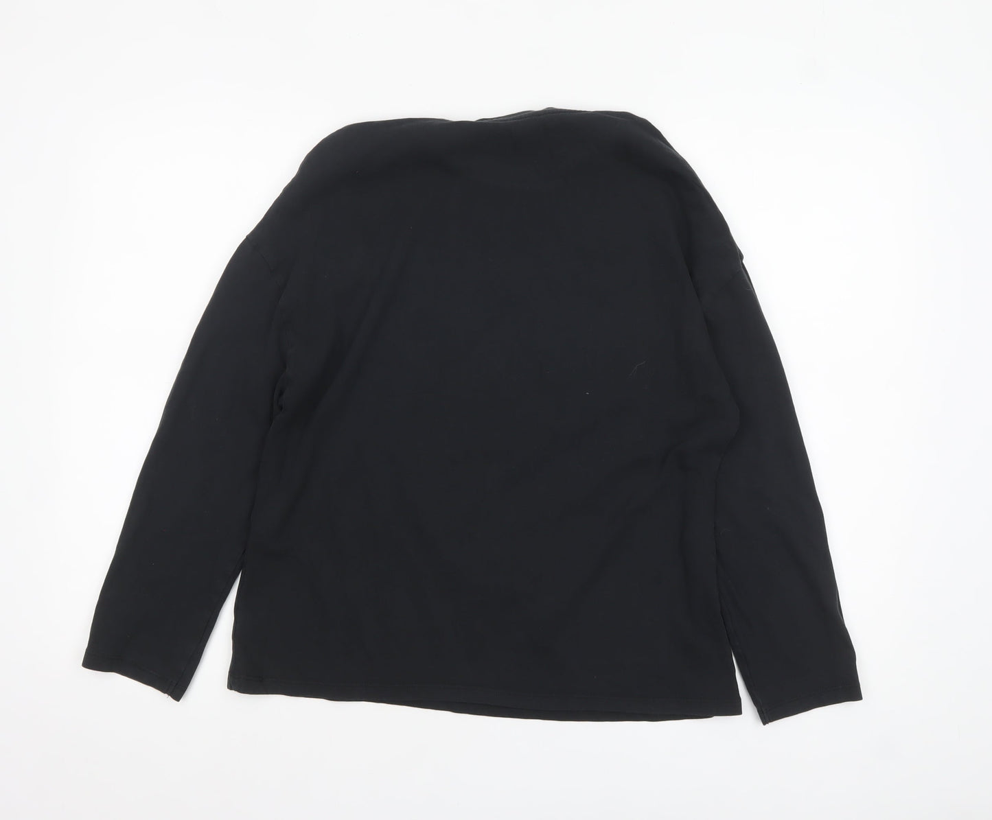 Next Girls Black Festive Era Long Sleeve Cotton T-Shirt - Size 13 Years