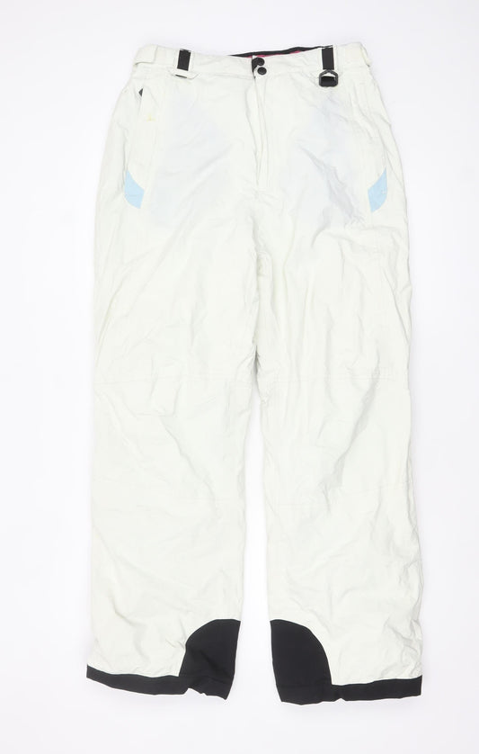Womens UK Size 16 One Body Regular Fit Snow Pants White Trousers