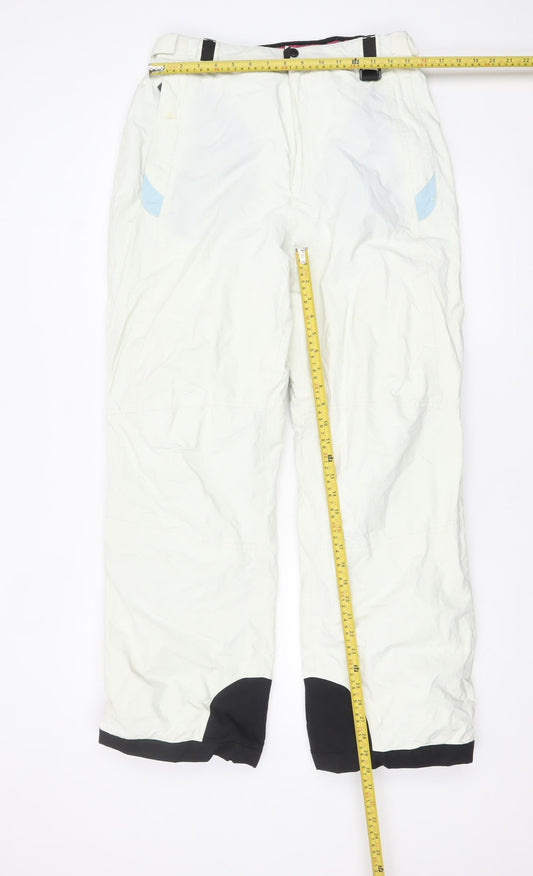 Womens UK Size 16 One Body Regular Fit Snow Pants White Trousers