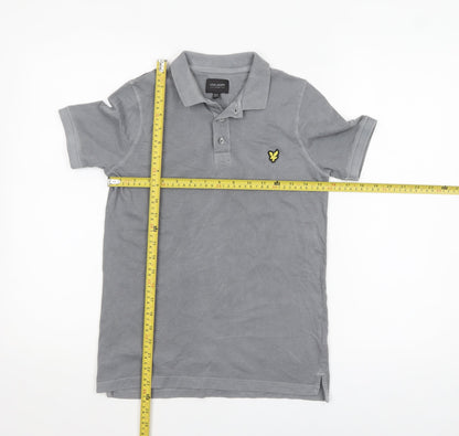 Boys UK Size 10-11 Years Lyle & Scott Grey Basic Polo
