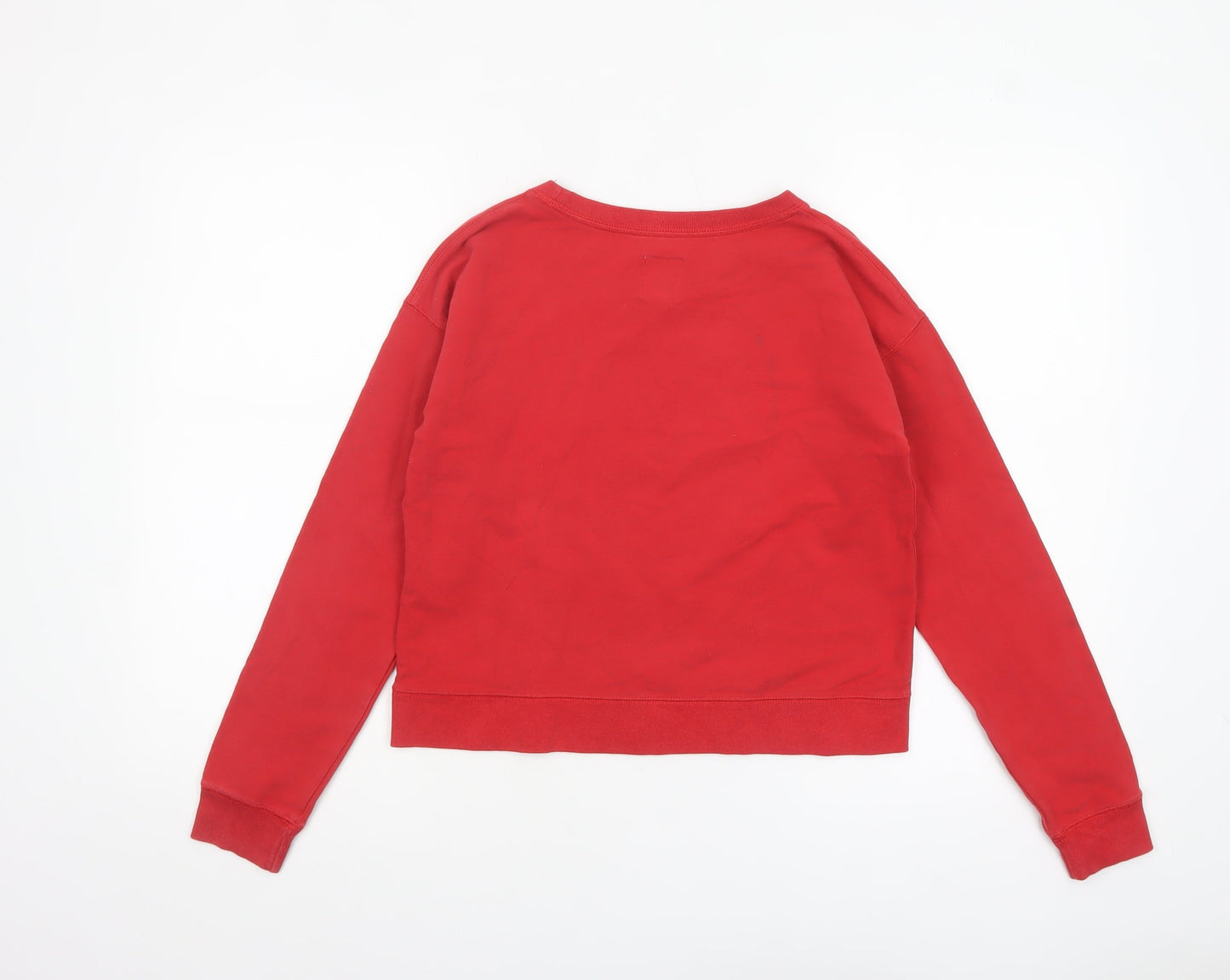 Womens UK Size 8 Jack Wills Red Cropped T-Shirt