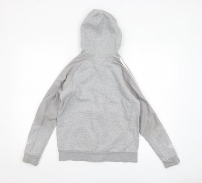 Boys UK Size 11-12 Years adidas Grey Full Zip Hoodie