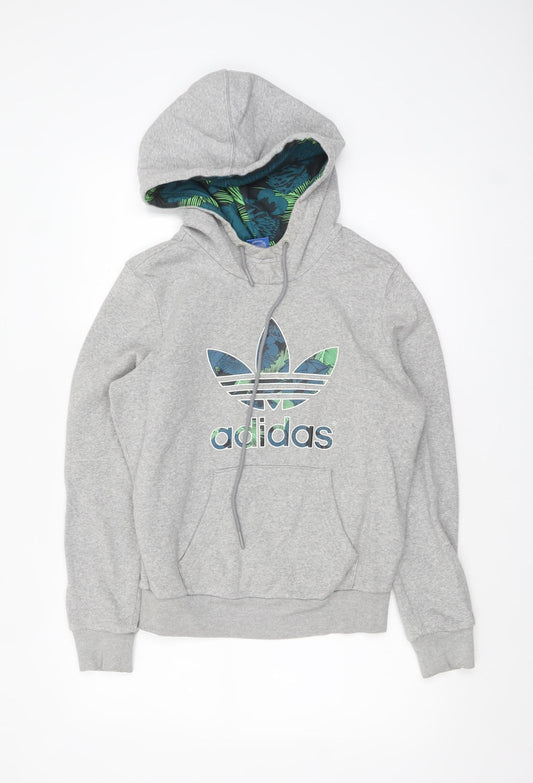 Womens UK Size S adidas Grey Pullover Hoodie