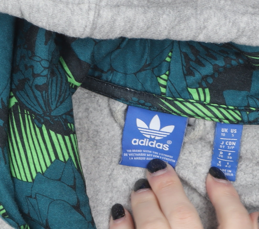 Womens UK Size S adidas Grey Pullover Hoodie
