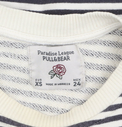 Womens UK Size XS Pull&Bear Multicoloured Pullover Sweatshirt