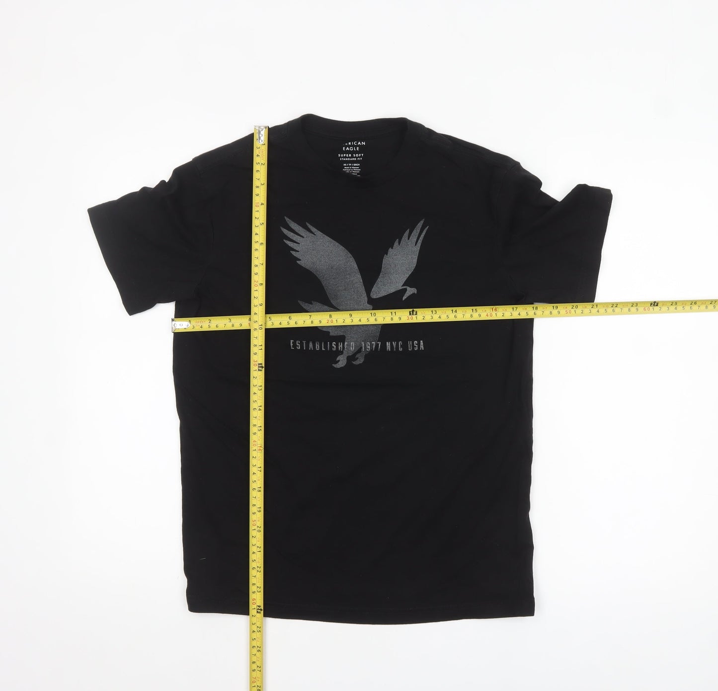 Mens UK Size XS American Eagle Black  T-Shirt