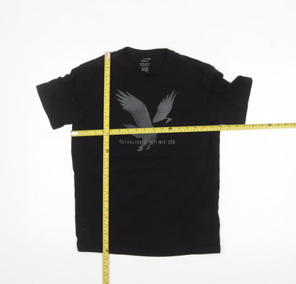 Mens UK Size XS American Eagle Black  T-Shirt