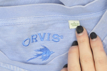 Womens UK Size L Orvis Blue Pullover Sweatshirt