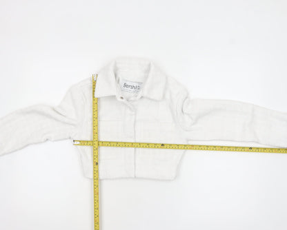 Womens UK Size XS Bershka White Basic Jacket