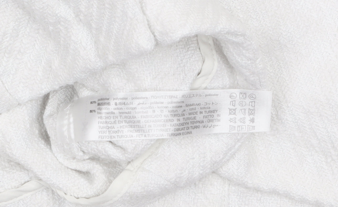 Womens UK Size XS Bershka White Basic Jacket