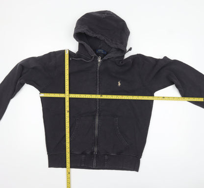 Mens UK Size M Ralph Lauren Black Full Zip Hoodie