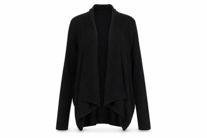 Mango Women's Black Knit Open Cardigan Size 8