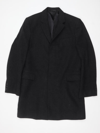 Mens UK Size 40R Blaze Black Overcoat