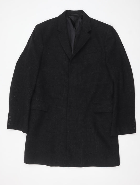 Mens UK Size 40R Blaze Black Overcoat