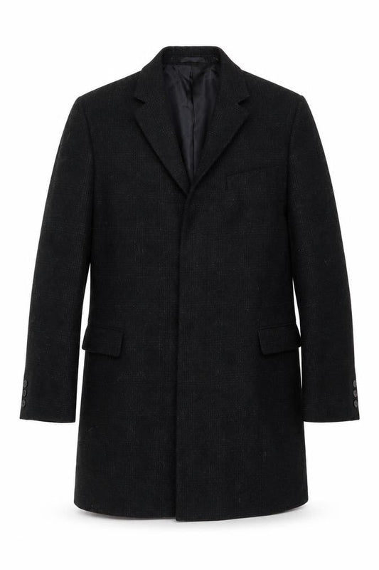 Mens UK Size 40R Blaze Black Overcoat