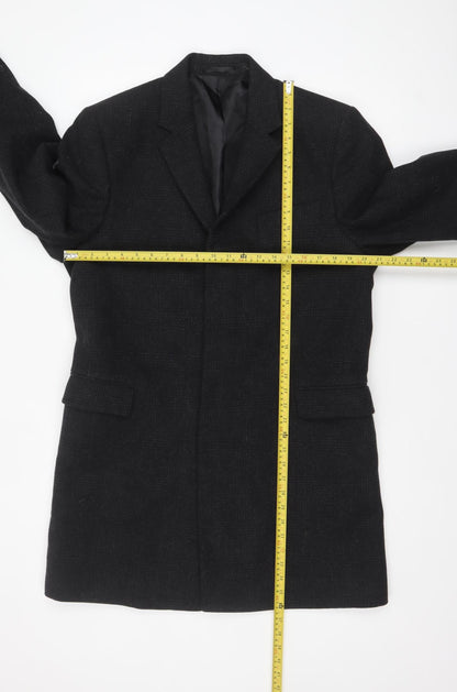 Mens UK Size 40R Blaze Black Overcoat