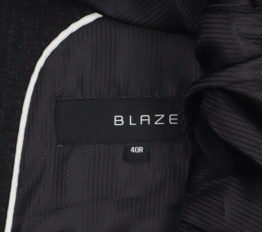 Mens UK Size 40R Blaze Black Overcoat