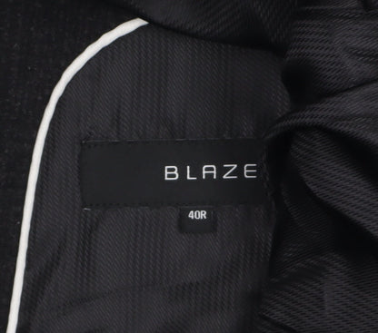 Mens UK Size 40R Blaze Black Overcoat