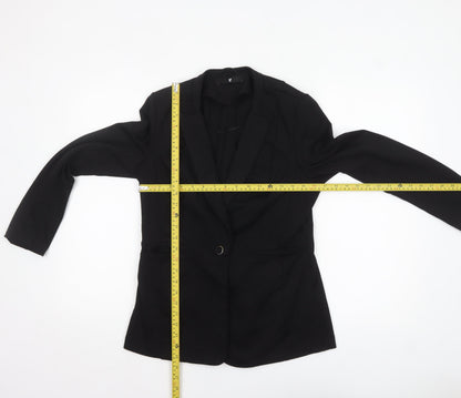 Womens UK Size 12 Very Regular Black Blazer
