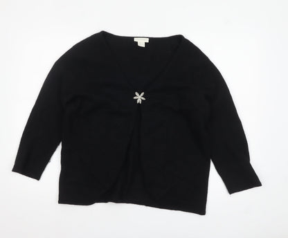 Womens UK Size S Sixteen TwentySix Black Cardigan Jumper
