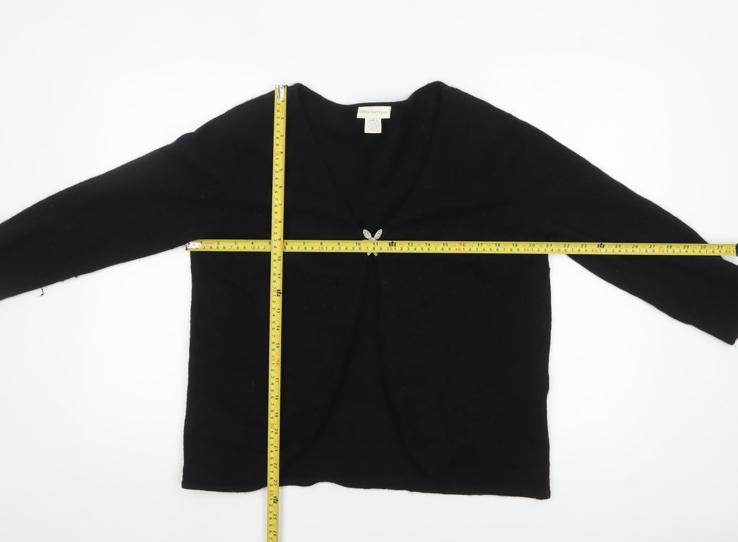 Womens UK Size S Sixteen TwentySix Black Cardigan Jumper