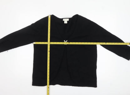 Womens UK Size S Sixteen TwentySix Black Cardigan Jumper